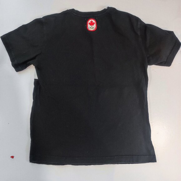 Canada Olympic Official Outfitters short sleeve T-shirt black boys 7/8 - Picture 3 of 8